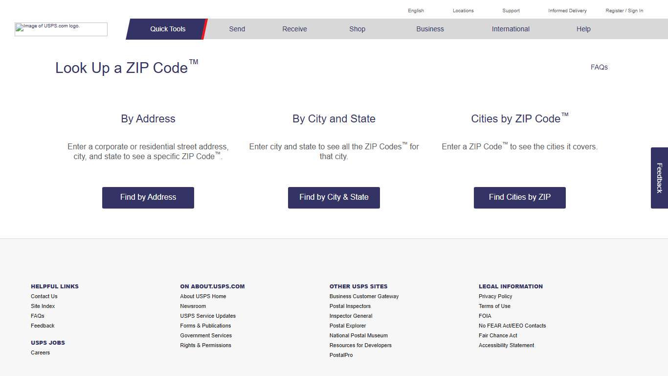 ZIP Code Lookup USPS